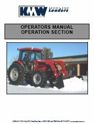 KMW 1660 & 1760 Operator Installation and Parts Manual